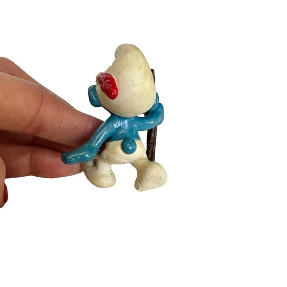 Rare Vintage Tracker Smurf Figure Schleich 1983 - Picture 4 of 7